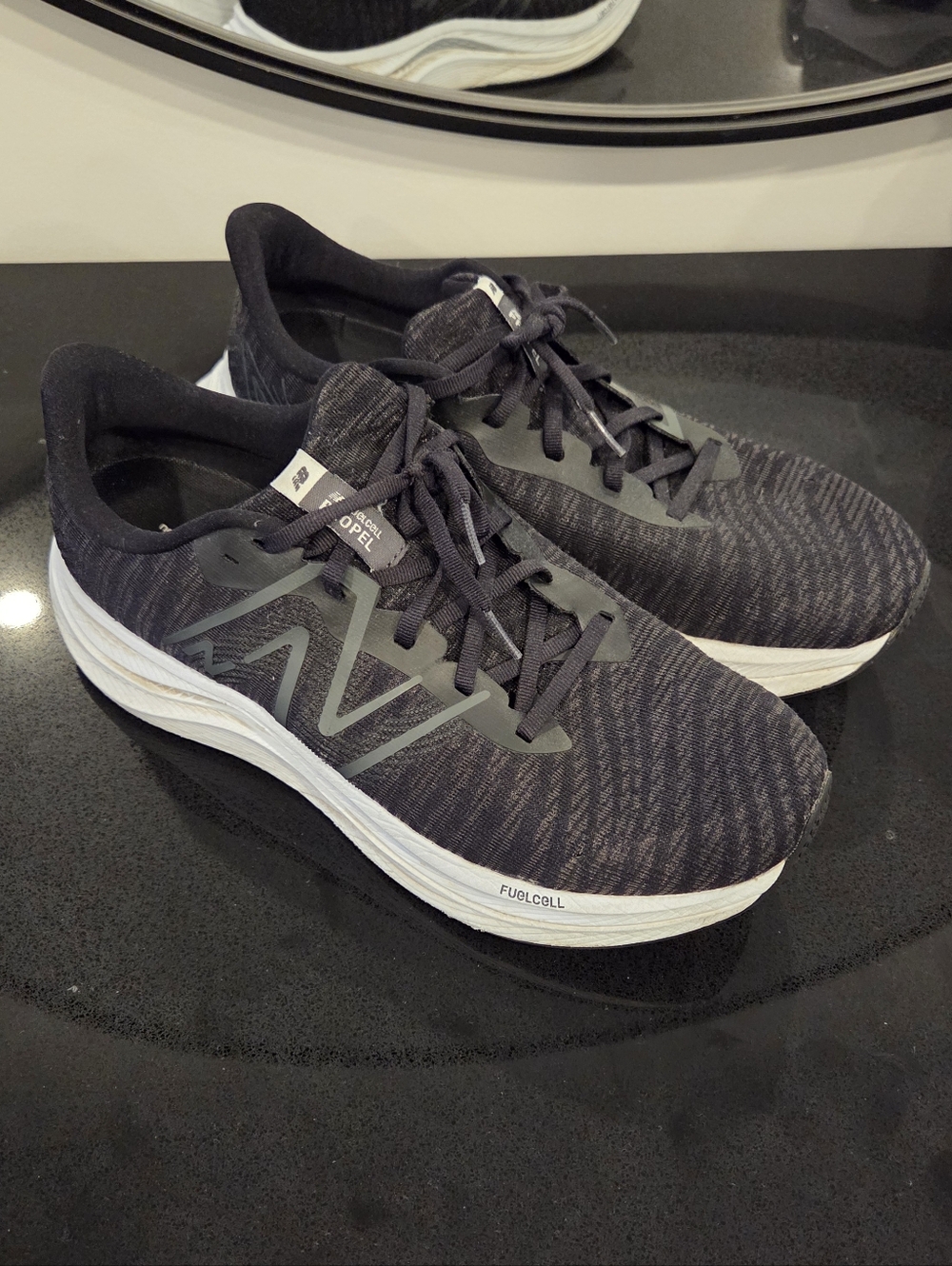 Mens New Balance Black & White Sneakers